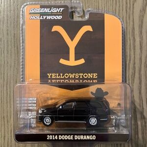 Greenlight Hollywood 2014 Dodge Durango Yellow Stone Blank Black 1/64 Scale